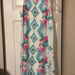 Lilly Pulitzer Floral Geometric Dress - Pink and Blue